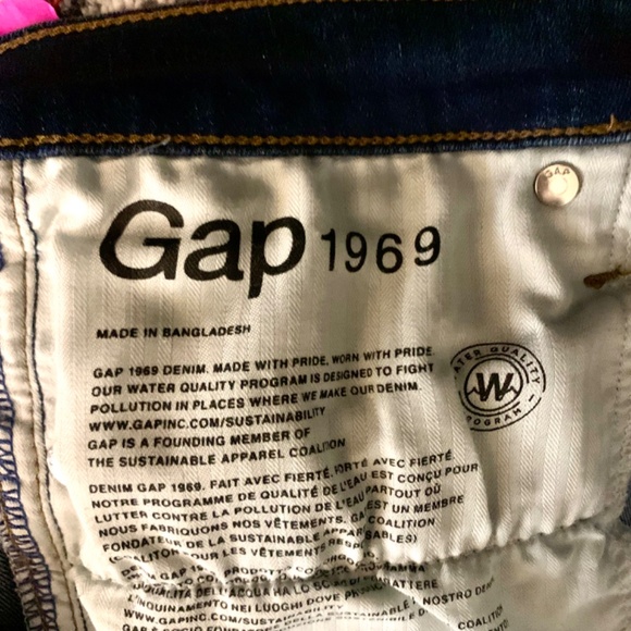 Women’s GAP, 1969 boho/western stretch bootcut blue jeans/ 33R/ US size 14-16 - Picture 7 of 14